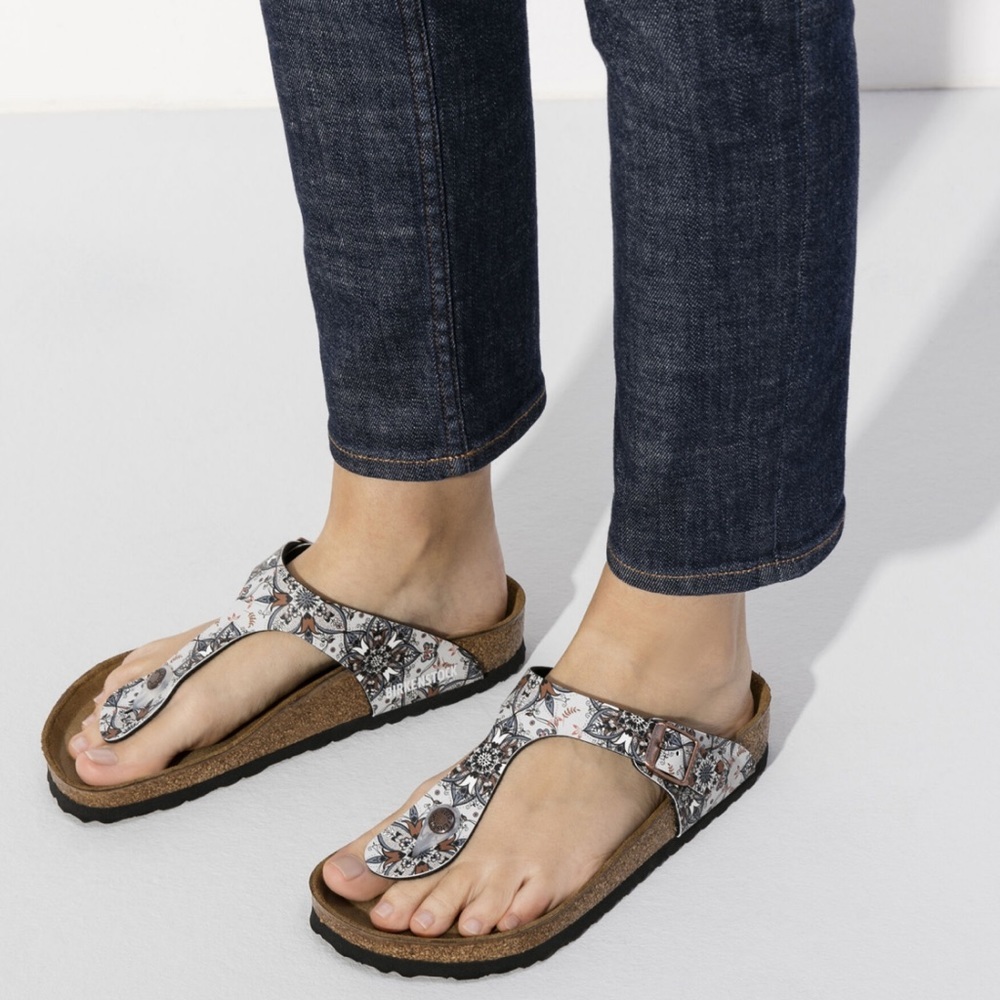 Birkenstock GIZEH Betula Thong Vegan Snake Print Sandals Slides Shoe Minimalist
